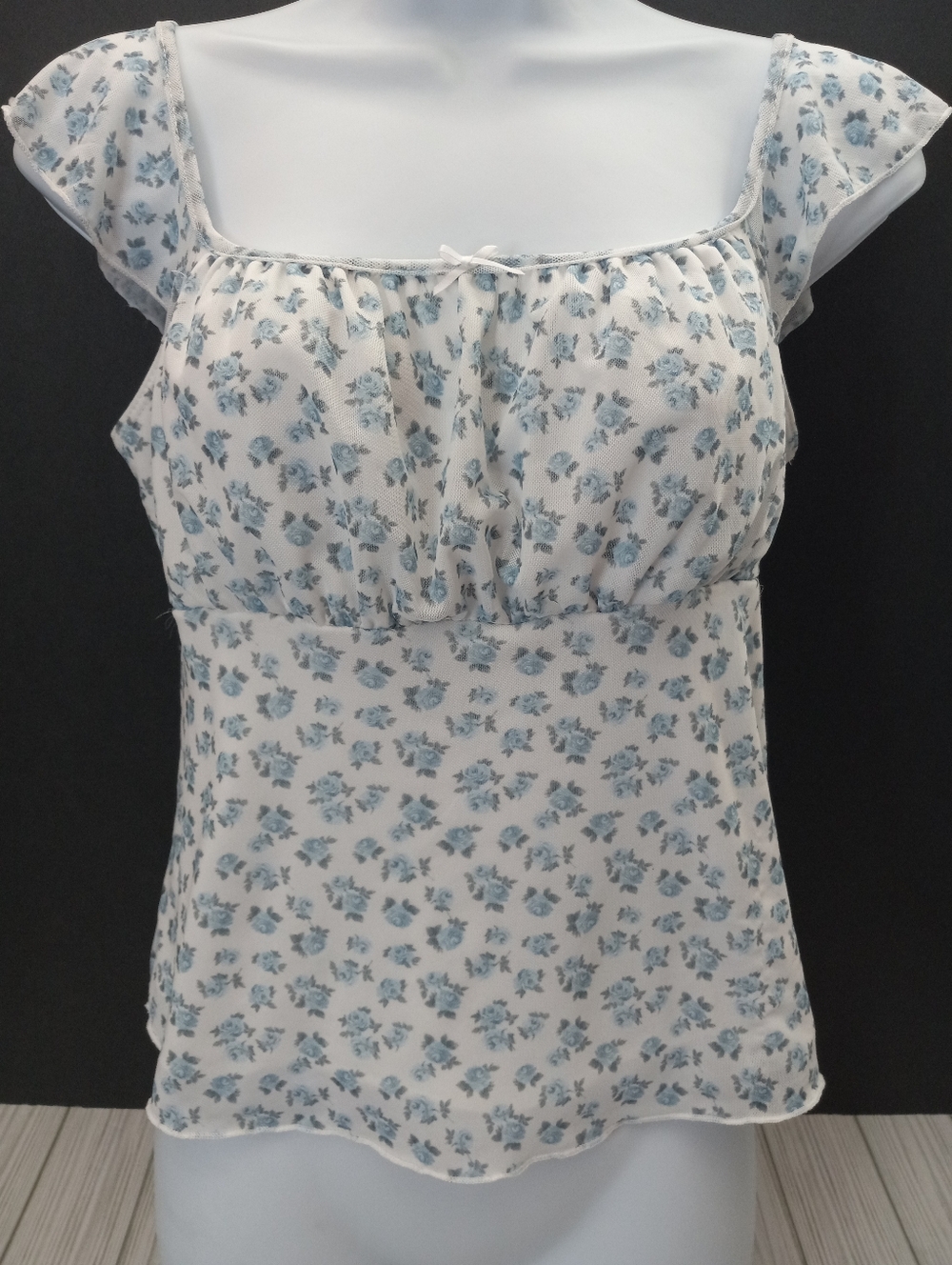 See You Monday Romantic Floral Rose Y2K Babydoll Feminine Top